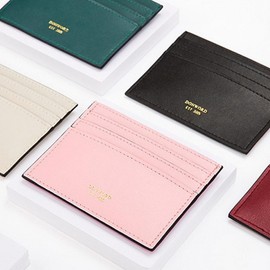 Cowhide Leather Transit & Business Card Holder for 20s Pouch Pink