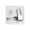 Padlock, Magnum Solid Steel Lock, 40mm Wide Silver Tone Metal