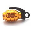 4x Valve Caps Hand Grenade Grenade Colour: Gold Golden Valve
