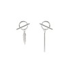 SLUYNZ 925 Sterling Silver Bar Dangle Earrings for Women Feather