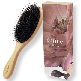 Curule Women's Hair Brush, Natural Pig Hair, No Tangle Hair [Made by Beauty Salon] Brush Comb