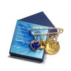 Gowvvxu Something Blue Pin for Bride, Bridal Bouquet Charm Cross