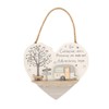 1 x Shabby Chic Heart Shaped 3D Wooden Caravan Holiday