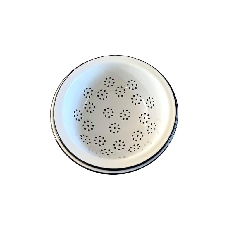 Kitchen Flight Enamelware Nesting Mixing Bowl Set and Colander (6