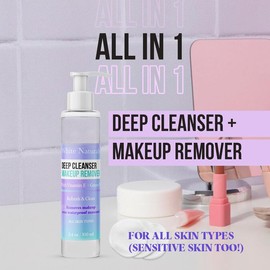 Organic Makeup Remover, Gentle & Effective Makeup Cleanser, 100% Pure Natural Ingredients for All Skin Types Non-Greasy and Hydrating 3.4 oz