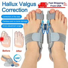 2PCS Hallux Valgus Bunion Corrector Orthopedic Adjuster Brace Foot Toe Separator