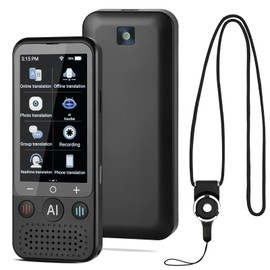 OFFCUP Language Translator Device, Voice & Camera Real-Time Translator, Support 139 Languages/ 17 Offline Translations/ 75 Camera Translations, for Business Learning Travel (Z15W)