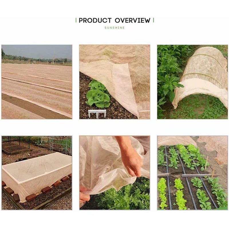 Agfabric Plant Covers Freeze Protection Floating Row Covers 5'x25' 0.9oz