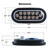 6 Inch Oval Dual Revolution LED Tail Lights Red Stop