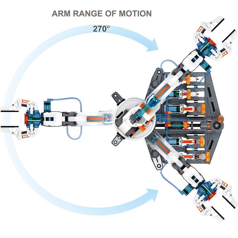 Teach Tech “Hydrobot Arm Kit”, Hydraulic Kit, STEM Building Toy