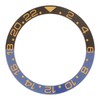 Ceramic Watch Bezel Insert 38mm Blue Black Base Gold Digit