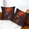 Abucaky Pillowcase Set of 2 African American Black Woman Throw