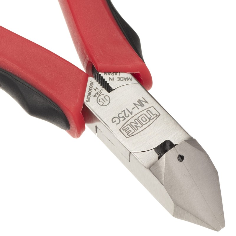 Tone Diagonal Nipper (Master Grip Type) NN-125G, Red, Total Length:
