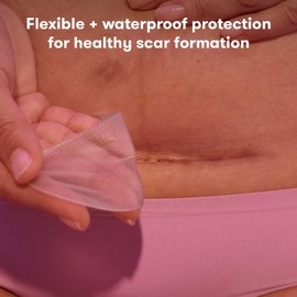 Frida Mom C-Section Silicone Strips, C-Section Recovery Must Have Scar Patches, Reusable Medical Grade Treatment for Keloid Scars, Includes Case & Pouch