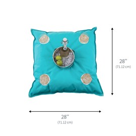 Floating Luxuries Kai Floating Cocktail Caddy, Pool Drink Holder, Fade-Resistant Marine Grade Fabric, Accessories for Pools, 28 in x 28 in, Aruba