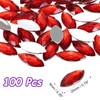 sourcing map 100 Pcs Acrylic Horse Eye Gems, Red Rhinestones