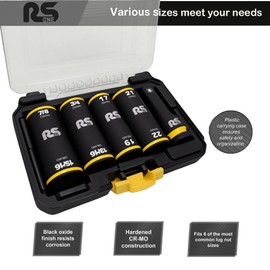 RS ONE Dual Size Socket Set, Supports Pneumatic/Electric/Manual Sockets (Metric and Imperial 5-piece set)
