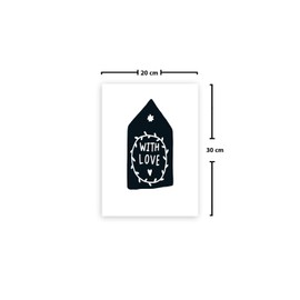 Le Jardin du Lin Printed Cotton Bags with Drawstring, Shopping Bag, Cloth Bag, Vegetable Bag, Reusable, Eco-Friendly, Multi-Purpose, Foldable, Size: 20 x 30 cm