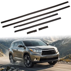 6Pcs Center Roof Drip Weatherstrip Molding Left & Right Compatible with Toyota Highlander 2009-2014, Roof Weatherstrip Trim Molding, Replaces# 75552-0E030 75551-0E030 75597-0E030 75596-0E030
