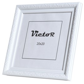 VictoR Rubens Vintage Picture Frame 20 x 20 cm White Frame 30 x 20 mm Real Glass Picture Frame Baroque Antique Picture Frame 20 x 20 White Square Picture Frame
