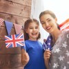 Toyvian Union Jack Small Flags: 50pcs Hand Waving Flags, Polyester
