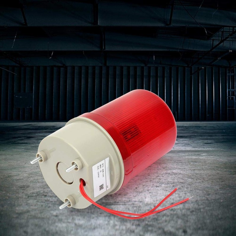 220 VAC Rotating Flashing Light Red LED Warning Light Industrial