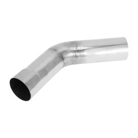 Motoforti 2.25" OD 45 Degree Mandrel Exhaust Tube Car Exhaust Pipe Mandrel Bend DIY Custom Tubing Pipe 5.91" Leg Length T304 Stainless Steel Silver Tone