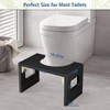 Bamboo Toilet Stool Squat 7in & 9in Adjustable Heights, Foldable