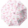 WSZYNDF Girly Pink Bow Pattern Umbrella, Small Travel Compact Automatic