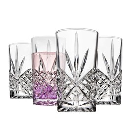 Godinger Tall Highball Glasses, Shatterproof and Reusable Acrylic - Dublin Collection, Set of 4