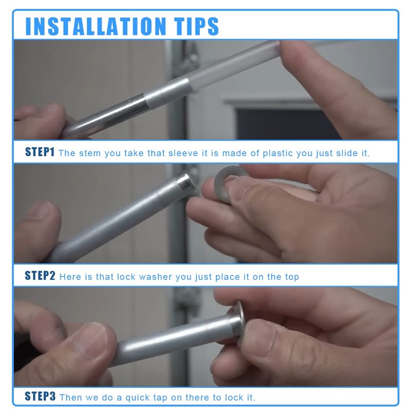 GTPARTES 80mm Garage Door Hinge Quiet Roller Sleeves Compatible with