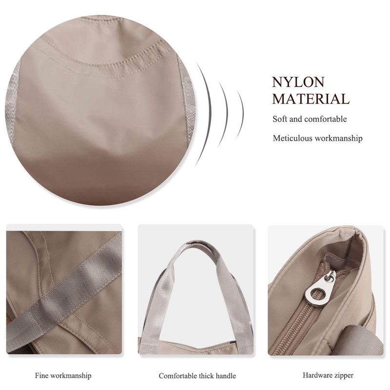 NICOLE & DORIS Nylon Tote Bag for Women Large Shopper