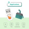 LEIZHAN Cute Coffee USB Flash Drive Computer Memory Stick USB