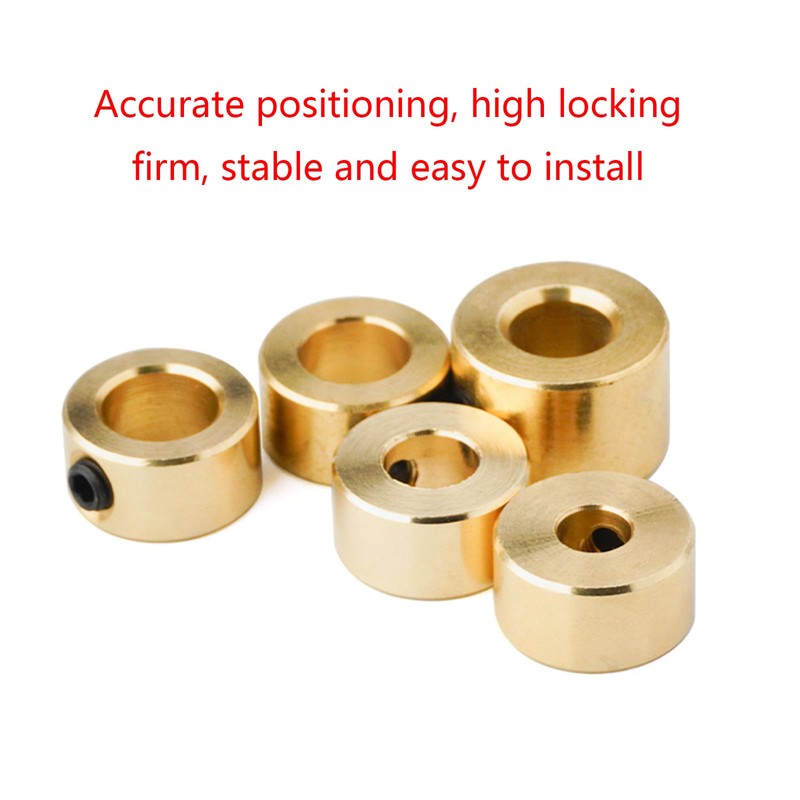 6/8/9/9.5/10mm Brass Depth Stop Collar Twist Drill Bit Shaft Woodworking