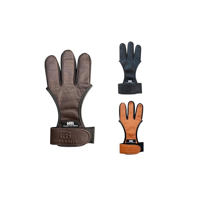 Hunt & Seek Cow Leather Thick Three Finger Archery Shooting