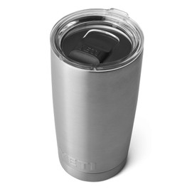 YETI Rambler Tumbler, Vaccum Insulated Stainless Steel Tumbler with Magslider Lid, Stainless Steel, 20 oz (591 ml)