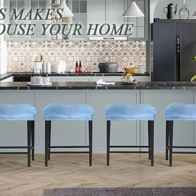 Bifaunvogel Bar Stool Cover Rectangle Set of 4 Velvet Stretch