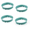 LST 4 x Centring Rings Turquoise for Alloy Wheels Wheel