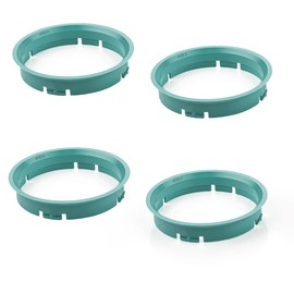 LST 4 x Centring Rings Turquoise for Alloy Wheels Wheel Hub Diameter 70.0 mm - Diameter 66.6 mm