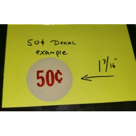 DECAL 10c 1-7/16" Round ANTIQUE GUMBALL MACHINE AMUSEMENT GAME WATER SLIDE DECAL #10DL