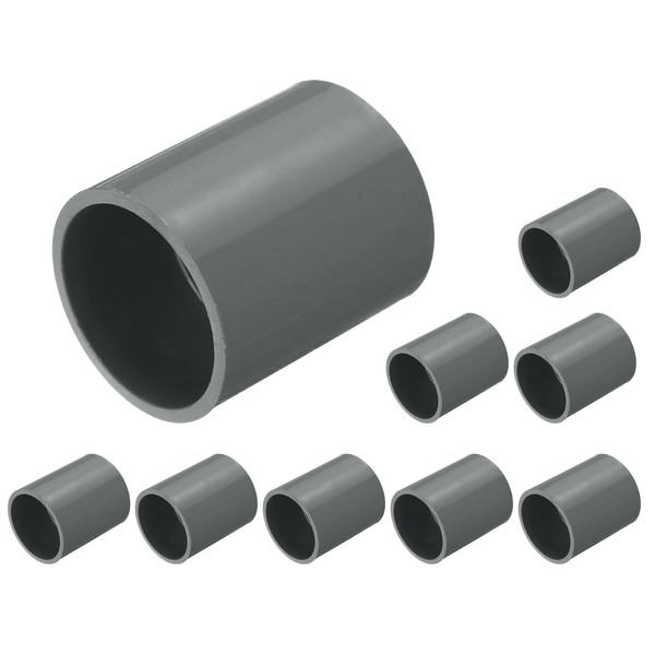 uxcell 10 Pcs PVC Pipe Fitting 1 Inch Coupling Adapter