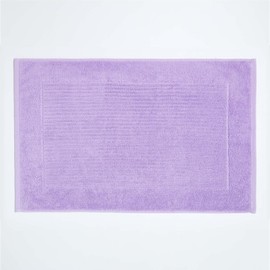HOMESCAPES Imperial Plain Lilac Bath Mat 50 x 80 cm - Super Soft Bathroom Mat - 100% Turkish Cotton Shower Mat