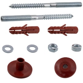 AERZETIX - C65160 - Set Wall Mounting for Hanging Washbasin Sanitary Screw M8 x 110 mm - Threaded Bolt - Dowel Diameter 10 x 50 mm - Set Mounting Set for Sink Fixing Work Plumbing