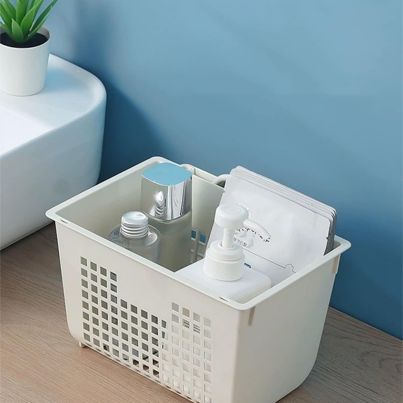 5PCS Plastic Hanging Baskets for Shower, Hanging Basket Organizer with