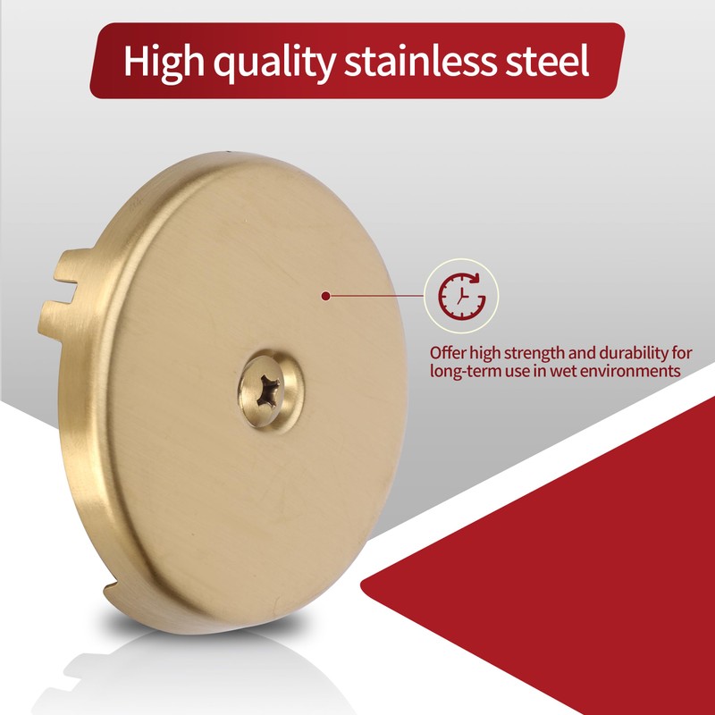 PRIMSOPH One Hole Overflow Faceplate Tub Drain Trim Kit Conversion