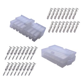 16-Pin Miniature Connector Kit with Plug and Terminals - 16-Circuit Receptacle housing for 18-24 awg, Fully Compatible with connectors, Ideal for Industrial and Scientific Applications