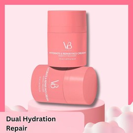 Dual Hydration Repair Face Cream Duo – Nourishing & Moisturizing Skincare Set for Dry, Sensitive, and Normal Skin, Hydrates, Repairs & Rejuvenates