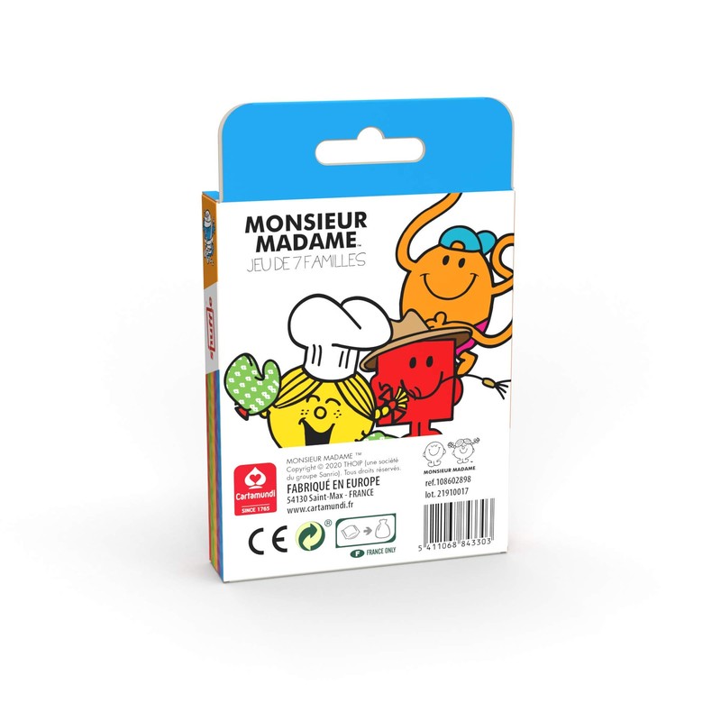 Shuffle 10007395 Mr. Men 7 Families Card, Multicolour