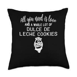 I Love Dulce de Leche Cookies Gift for Cookie Lovers! Throw Pillow