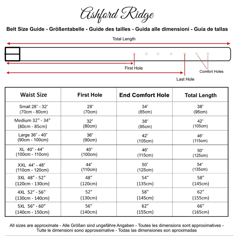 Ashford Ridge Mens 33mm Double Loop Leather Belt - Brown